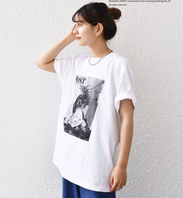 SHIPS any「SHIPS any: The Saturday Evening Post プリント Tシャツ◇」|Tシャツ・カットソー|