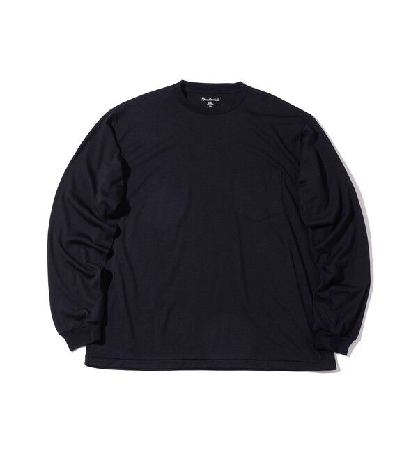 SHIPS「Southwick: Gate Label メリノウール ロングスリーブ Tシャツ」|Tシャツ・カットソー|ネイビー