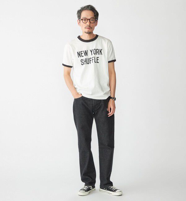 SHIPS「【SHIPS別注】THE DAY ON THE BEACH: プリント リンガー Tシャツ」|Tシャツ・カットソー|
