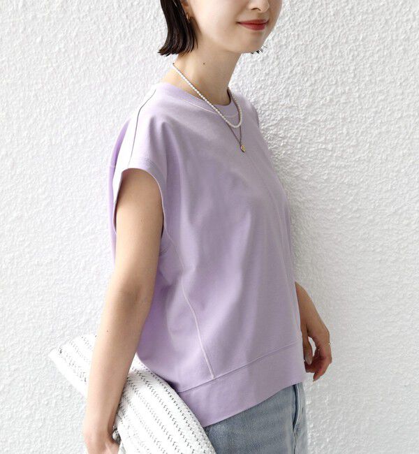 SHIPS for women「《予約》〈接触冷感/吸水速乾/洗濯機可能〉ハイゲージ ポンチ コクーン カットソー」|Tシャツ・カットソー|