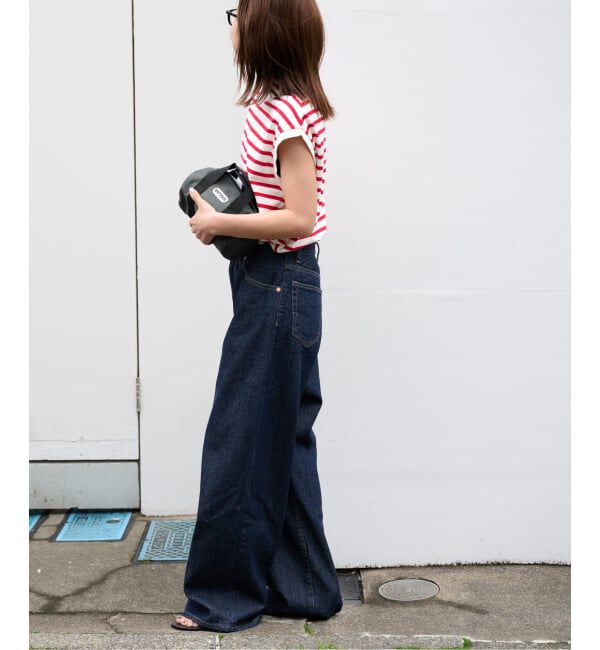 OUTDOOR PRODUCTS Usual Things「コットンボーダーワイドノースリTEE」|Tシャツ・カットソー|