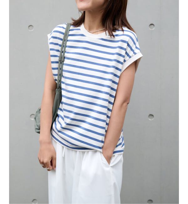 OUTDOOR PRODUCTS Usual Things「コットンボーダーワイドノースリTEE」|Tシャツ・カットソー|