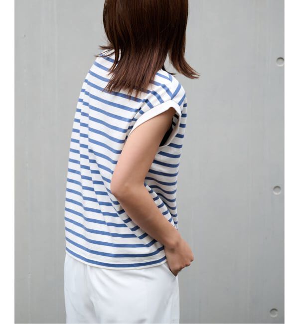 OUTDOOR PRODUCTS Usual Things「コットンボーダーワイドノースリTEE」|Tシャツ・カットソー|