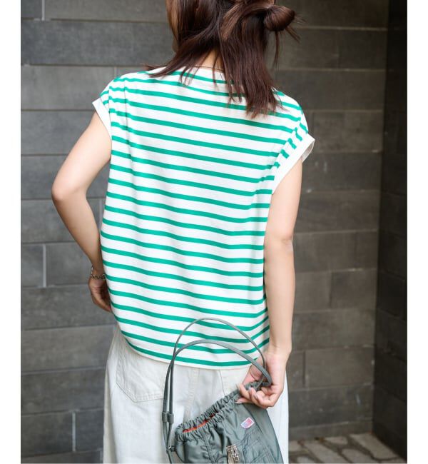 OUTDOOR PRODUCTS Usual Things「コットンボーダーワイドノースリTEE」|Tシャツ・カットソー|