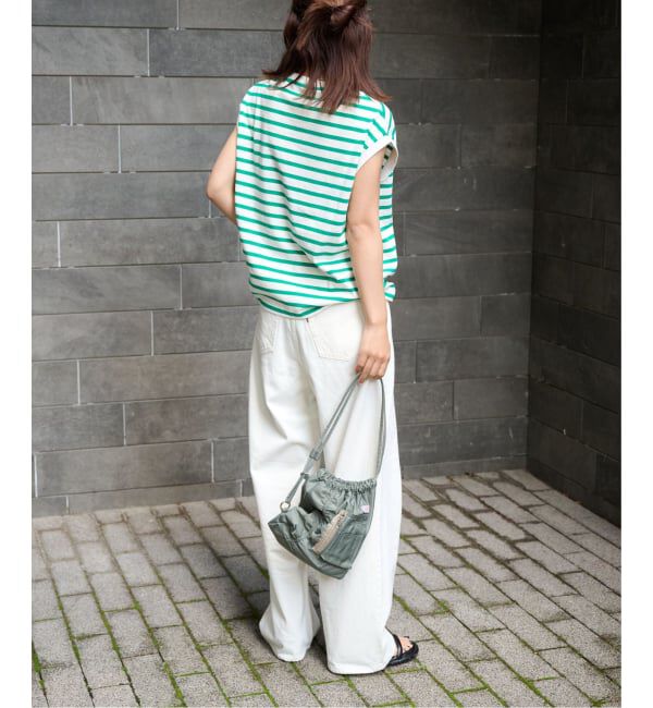 OUTDOOR PRODUCTS Usual Things「コットンボーダーワイドノースリTEE」|Tシャツ・カットソー|