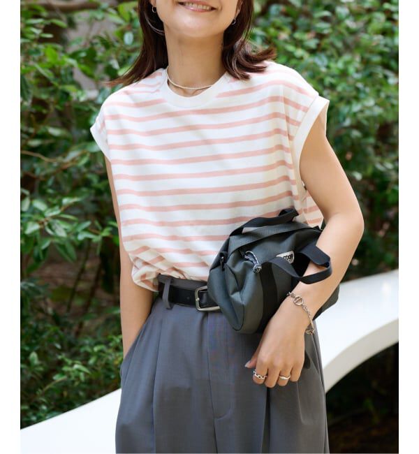 OUTDOOR PRODUCTS Usual Things「コットンボーダーワイドノースリTEE」|Tシャツ・カットソー|