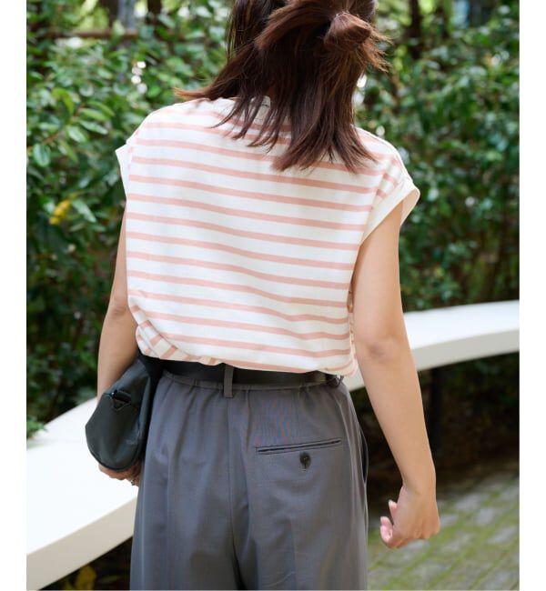 OUTDOOR PRODUCTS Usual Things「コットンボーダーワイドノースリTEE」|Tシャツ・カットソー|
