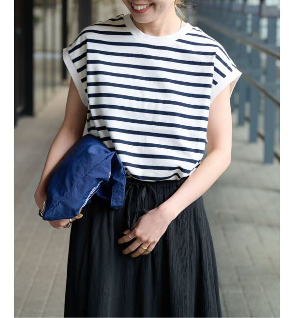 OUTDOOR PRODUCTS Usual Things「コットンボーダーワイドノースリTEE」|Tシャツ・カットソー|