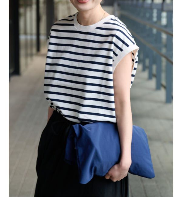OUTDOOR PRODUCTS Usual Things「コットンボーダーワイドノースリTEE」|Tシャツ・カットソー|