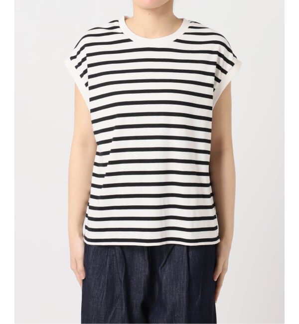 OUTDOOR PRODUCTS Usual Things「コットンボーダーワイドノースリTEE」|Tシャツ・カットソー|
