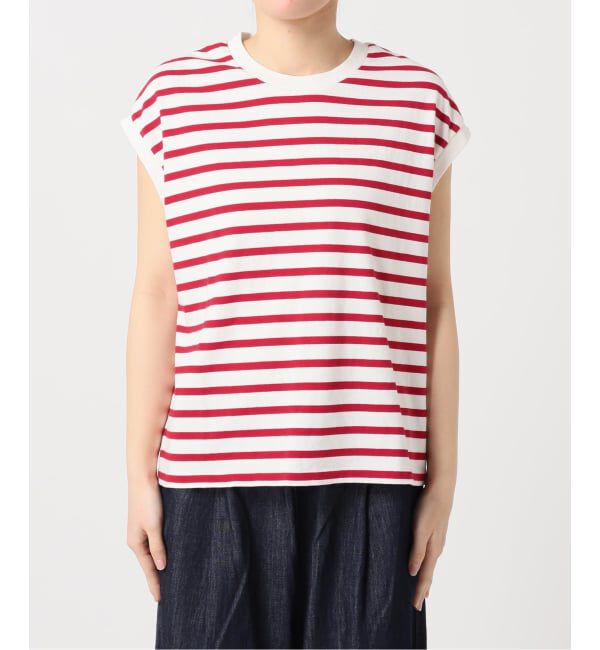 OUTDOOR PRODUCTS Usual Things「コットンボーダーワイドノースリTEE」|Tシャツ・カットソー|