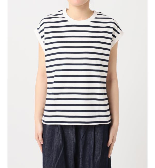 OUTDOOR PRODUCTS Usual Things「コットンボーダーワイドノースリTEE」|Tシャツ・カットソー|