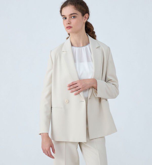 Ballsey プレシャスモック ダブルブレストジャケット　ライトベージュ プレシャスモック ダブルブレストジャケット | maison TOMORROWLAND