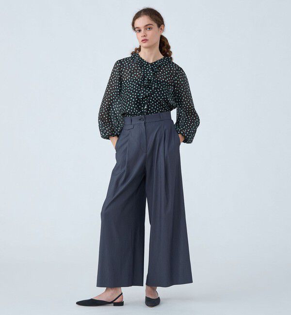 Ballsey「セルロースツイル タックワイドパンツ」|その他|