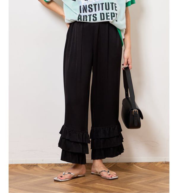  「TIERED CROPD SATIN パンツ」|その他|