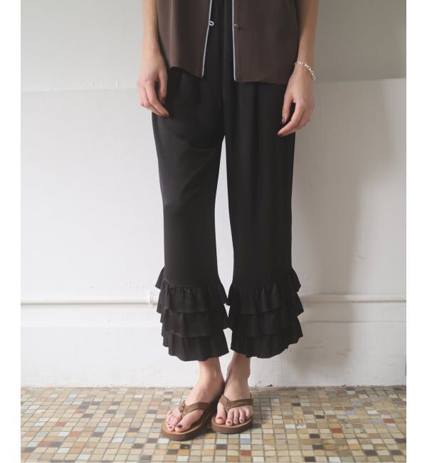  「TIERED CROPD SATIN パンツ」|その他|