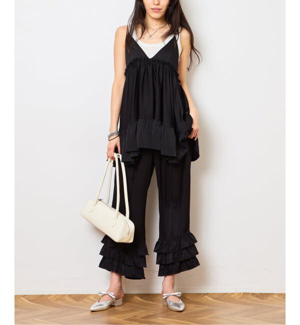  「TIERED CROPD SATIN パンツ」|その他|