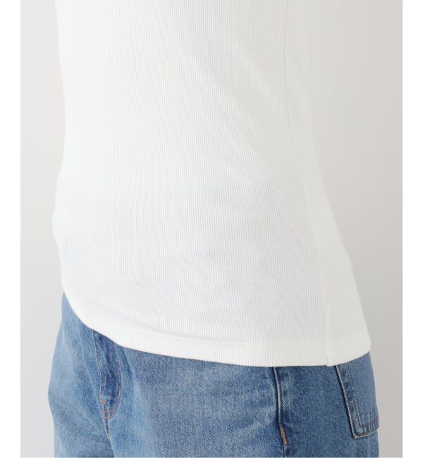 IENA「《UVカット》テレコストレッチフレンチノースリーブ」|Tシャツ・カットソー|