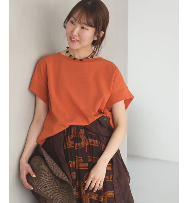 JOURNAL STANDARD relume「《予約》コットンドロップショルダー ドロストT」|Tシャツ・カットソー|オレンジ