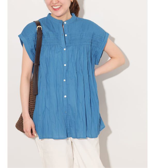 JOURNAL STANDARD relume「コットンボイルクリンクルピンタックフレンチ」|シャツ・ブラウス|ブルー B