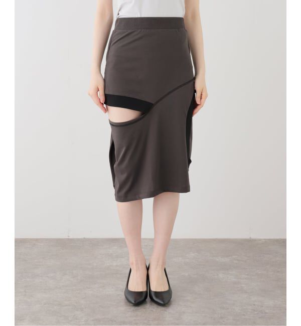 Oriens JOURNAL STANDARD「【OPEN YY / オープンワイワイ】 COLOR BLOCK PANEL CUTOUT SKIRT」|スカート|グレーA