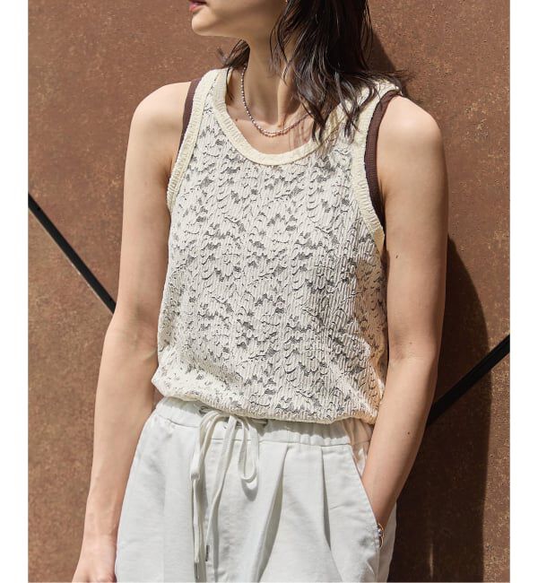 JOURNAL STANDARD「《予約》ストレッチフラワーレースタンク」|Tシャツ・カットソー|