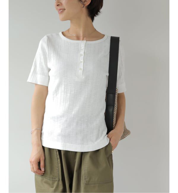 JOURNAL STANDARD relume「《予約》ヘンリーネックランダムリブTシャツ」|Tシャツ・カットソー|