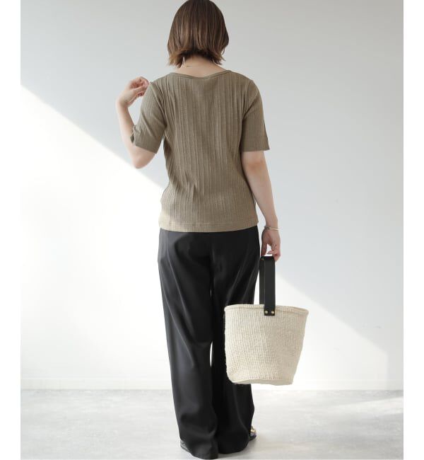 JOURNAL STANDARD relume「《予約》ヘンリーネックランダムリブTシャツ」|Tシャツ・カットソー|