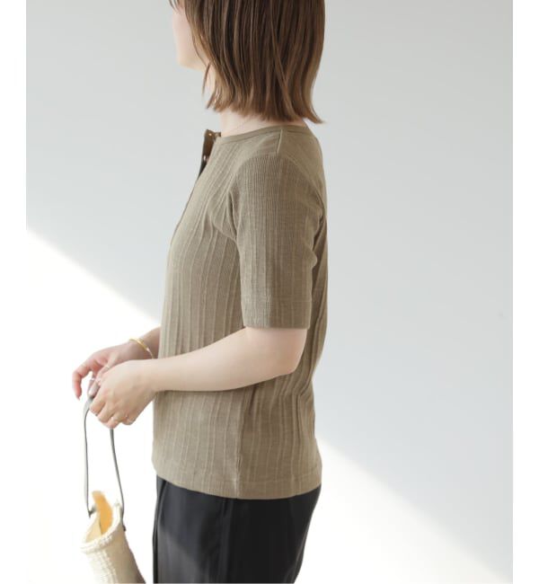 JOURNAL STANDARD relume「《予約》ヘンリーネックランダムリブTシャツ」|Tシャツ・カットソー|
