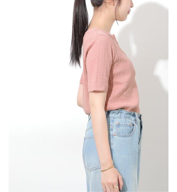 JOURNAL STANDARD relume「《予約》ヘンリーネックランダムリブTシャツ」|Tシャツ・カットソー|
