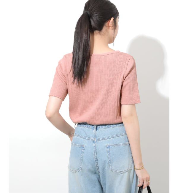JOURNAL STANDARD relume「《予約》ヘンリーネックランダムリブTシャツ」|Tシャツ・カットソー|