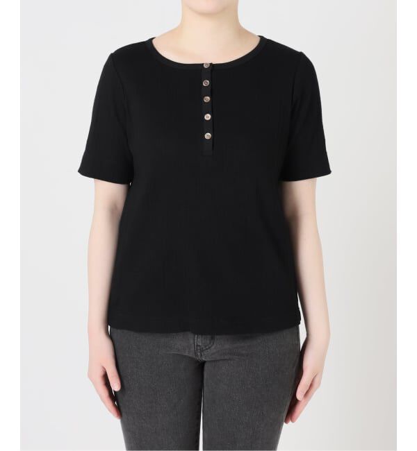 JOURNAL STANDARD relume「《予約》ヘンリーネックランダムリブTシャツ」|Tシャツ・カットソー|