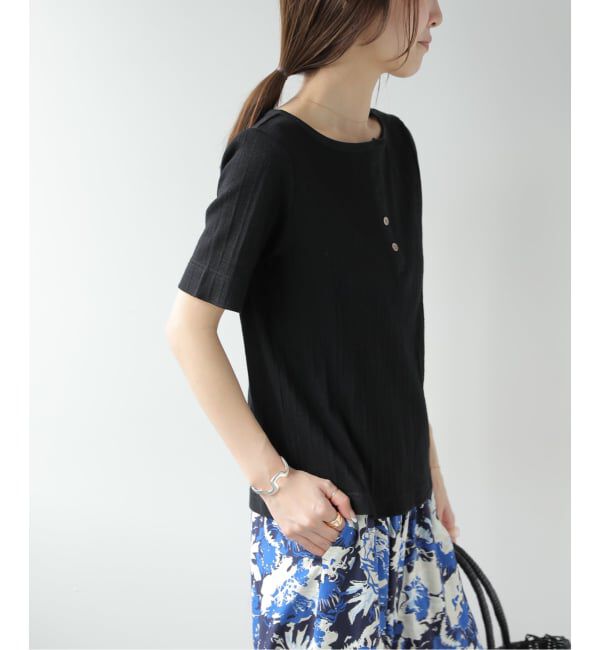 JOURNAL STANDARD relume「《予約》ヘンリーネックランダムリブTシャツ」|Tシャツ・カットソー|