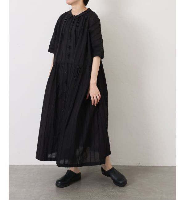 journal standard luxe「《予約》ドビーストライプ ギャザードルマンワンピース」|ワンピース|