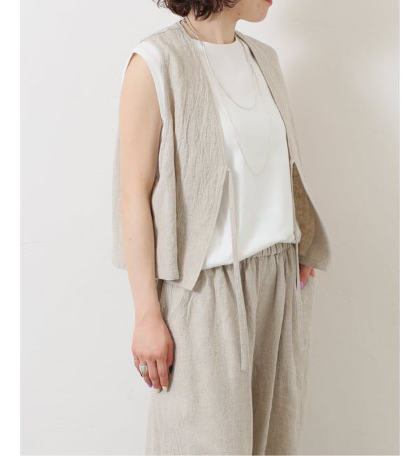 journal standard luxe「《予約》リネンキャンバス ノットベスト」|ダウンベスト・ベスト|