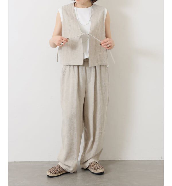 journal standard luxe「《予約》リネンキャンバス ノットベスト」|ダウンベスト・ベスト|
