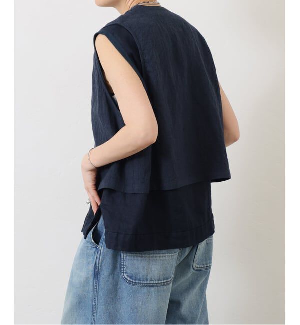 journal standard luxe「《予約》リネンキャンバス ノットベスト」|ダウンベスト・ベスト|