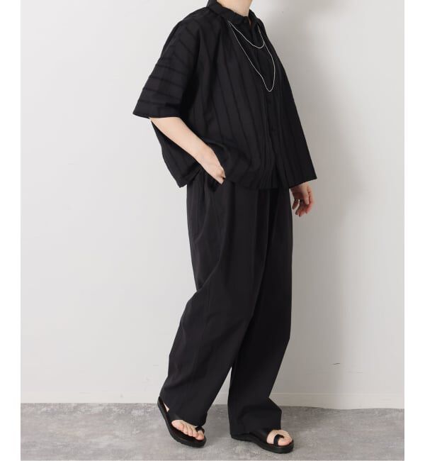 journal standard luxe「《予約》ドビーストライプ ギャザーシャツ」|シャツ・ブラウス|