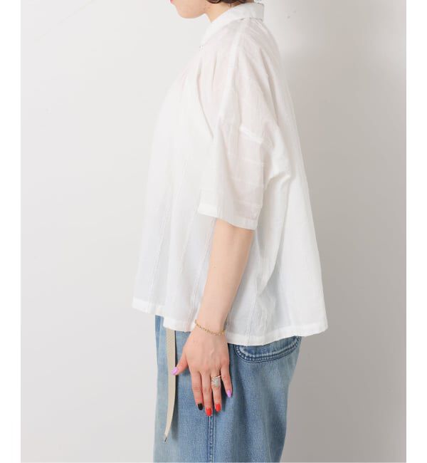 journal standard luxe「《予約》ドビーストライプ ギャザーシャツ」|シャツ・ブラウス|