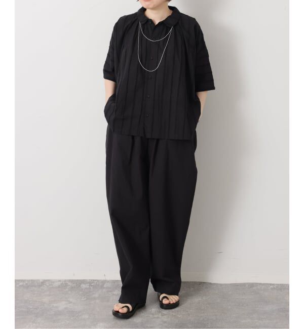journal standard luxe「《予約》ドビーストライプ ギャザーシャツ」|シャツ・ブラウス|