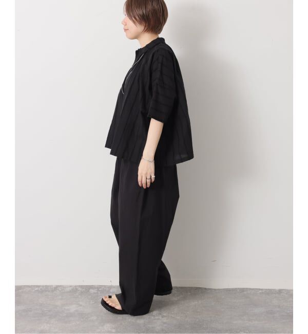 journal standard luxe「《予約》ドビーストライプ ギャザーシャツ」|シャツ・ブラウス|