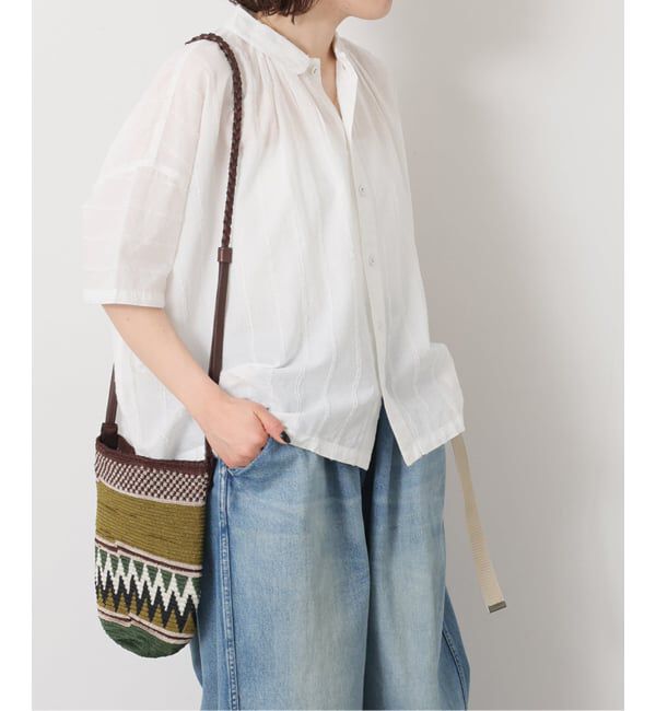 journal standard luxe「《予約》ドビーストライプ ギャザーシャツ」|シャツ・ブラウス|