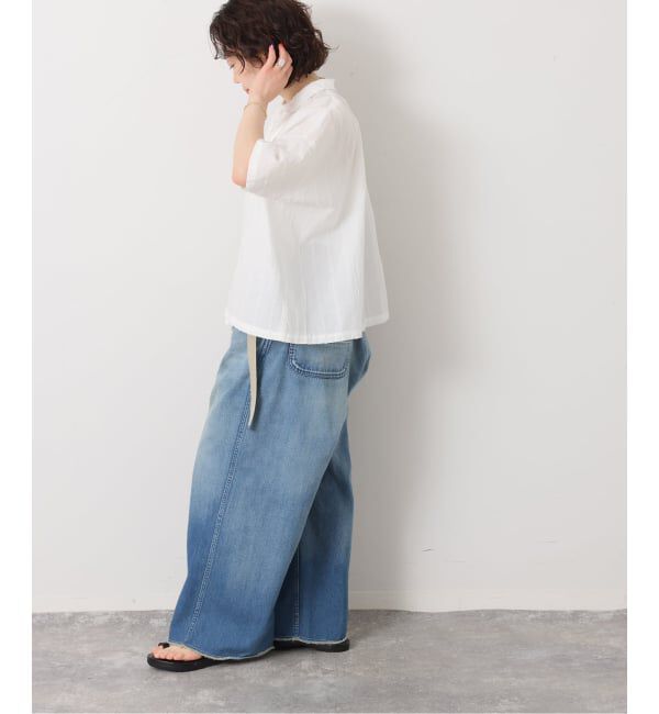 journal standard luxe「《予約》ドビーストライプ ギャザーシャツ」|シャツ・ブラウス|