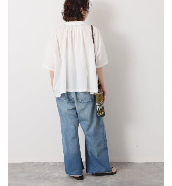 journal standard luxe「《予約》ドビーストライプ ギャザーシャツ」|シャツ・ブラウス|