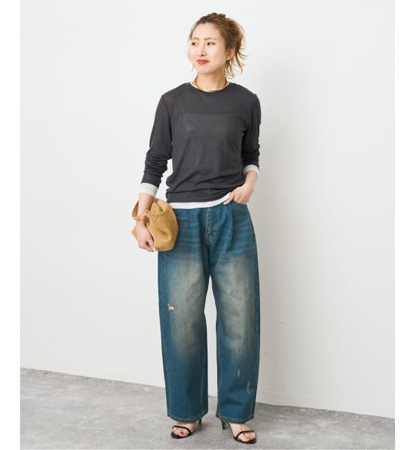 Spick and Span「シアーリブレイヤードプルオーバー」|Tシャツ・カットソー|