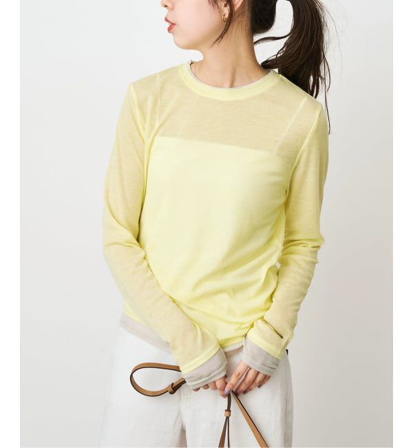 Spick and Span「シアーリブレイヤードプルオーバー」|Tシャツ・カットソー|