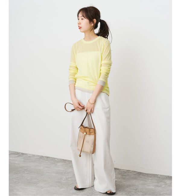 Spick and Span「シアーリブレイヤードプルオーバー」|Tシャツ・カットソー|