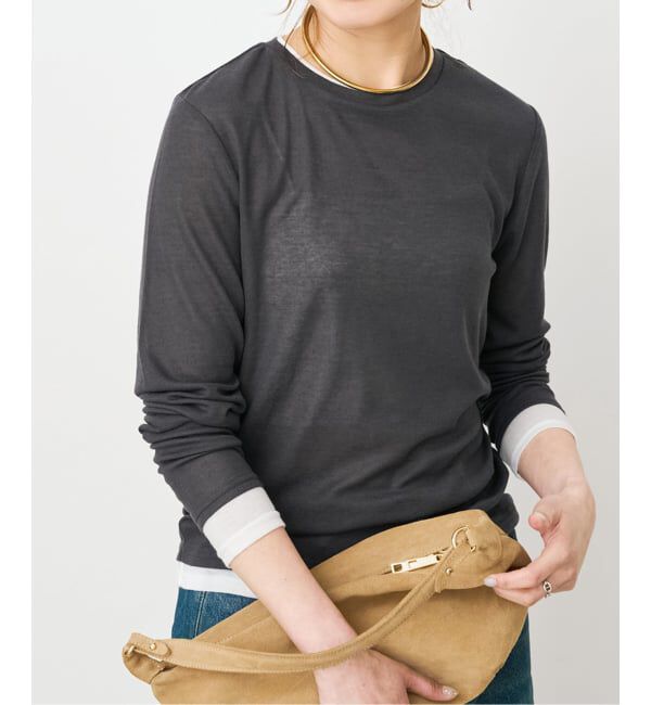 Spick and Span「シアーリブレイヤードプルオーバー」|Tシャツ・カットソー|