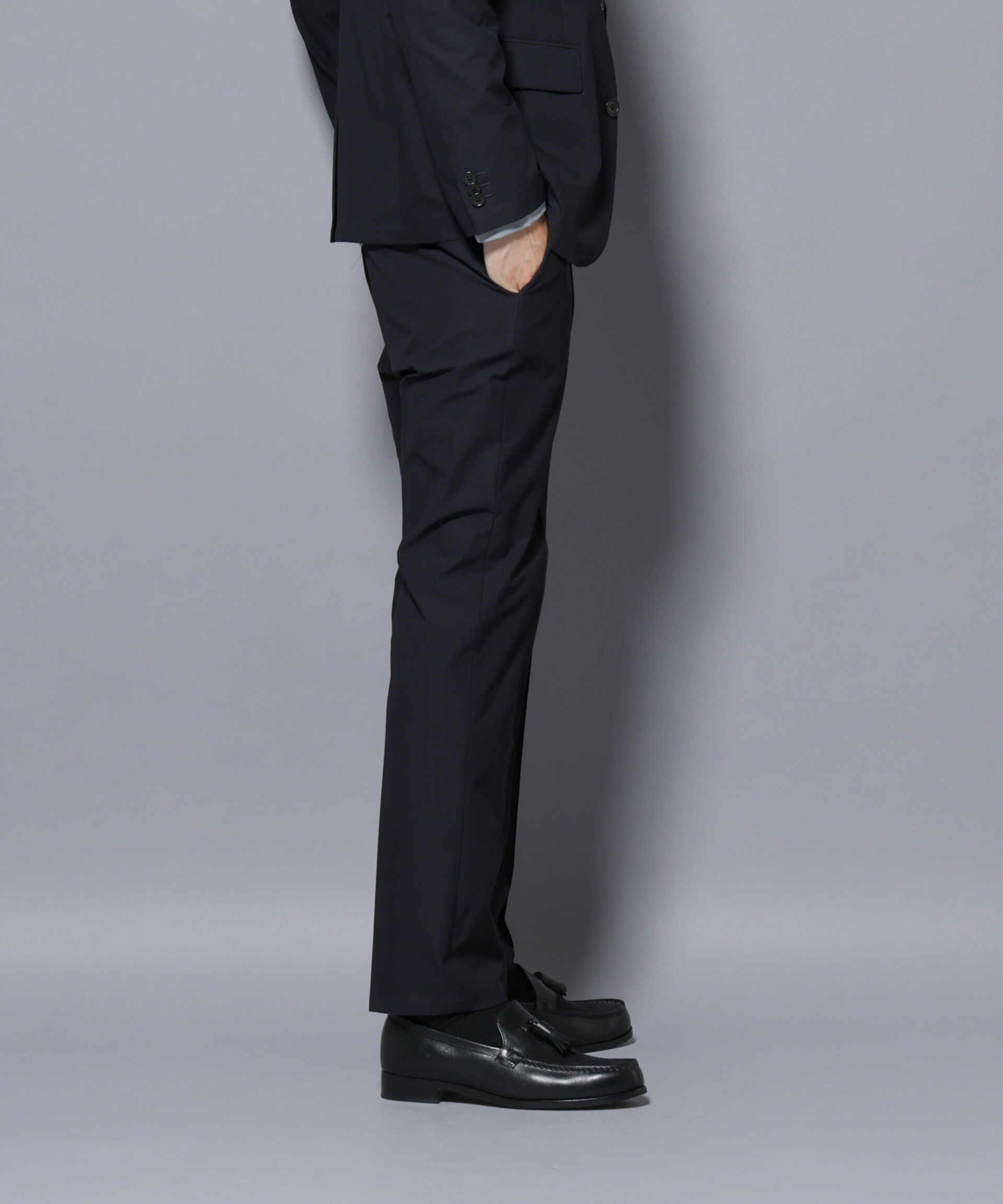 nano･universe「「N TROUSERS BASIC」TEXBRID(R) ツイルパンツ/ストレッチ・撥水(セットアップ可)」|スーツ|