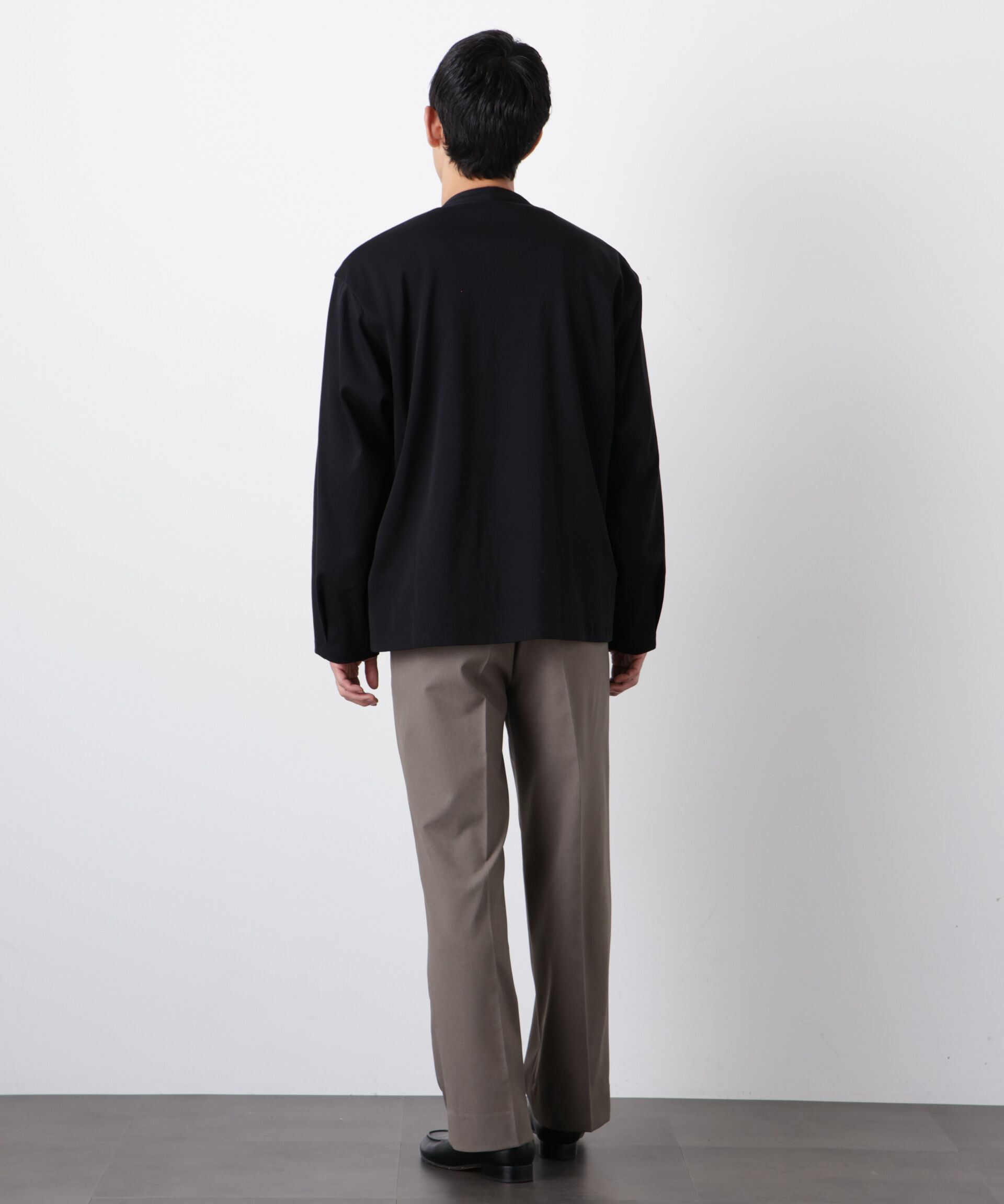 nano･universe「「FORMAL JERSEY」ノーカラーカーディガン」|Tシャツ・カットソー|